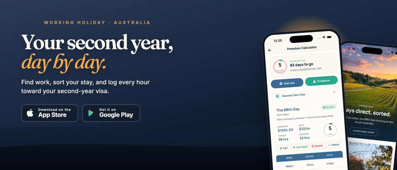 The 88th Day App for calculating farm work days in Australia