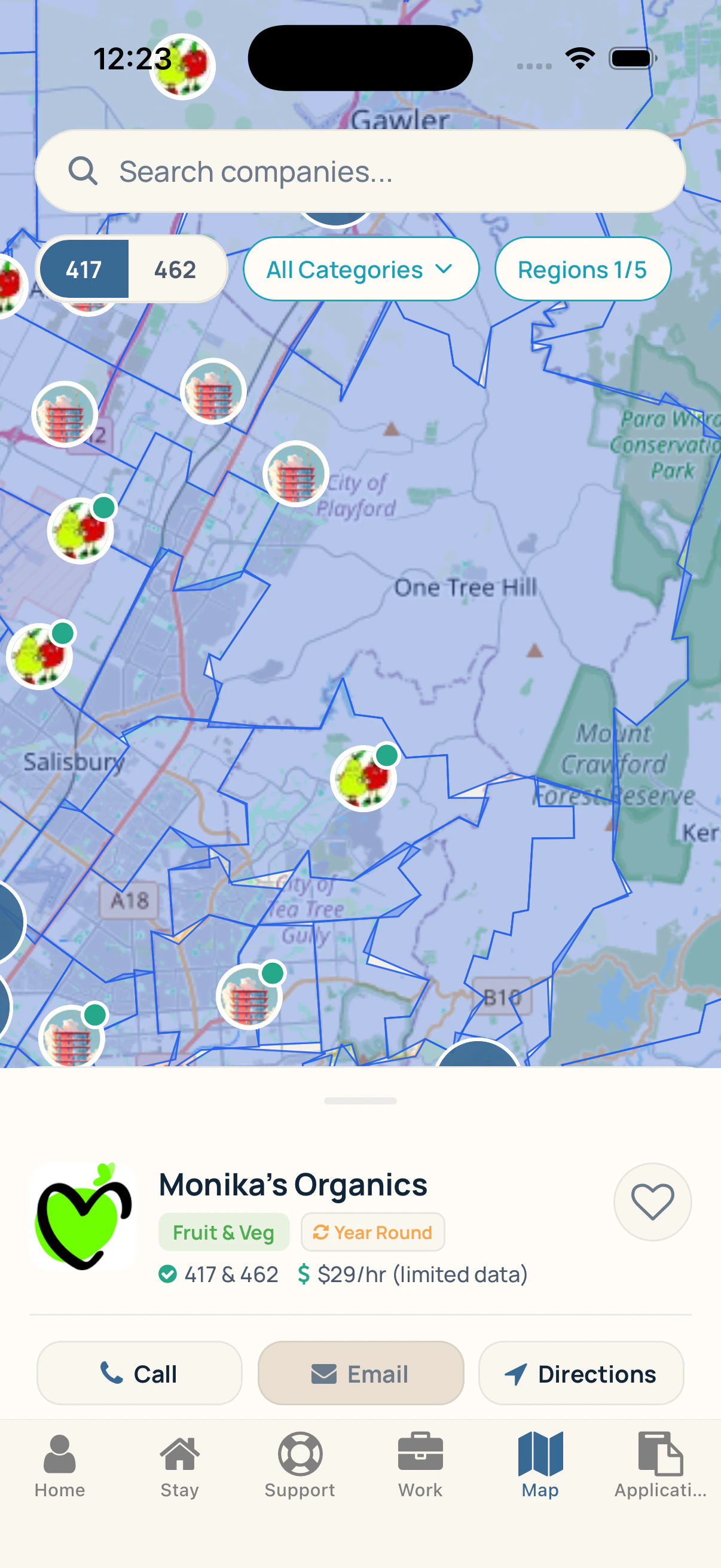 The 88th Day live employer map